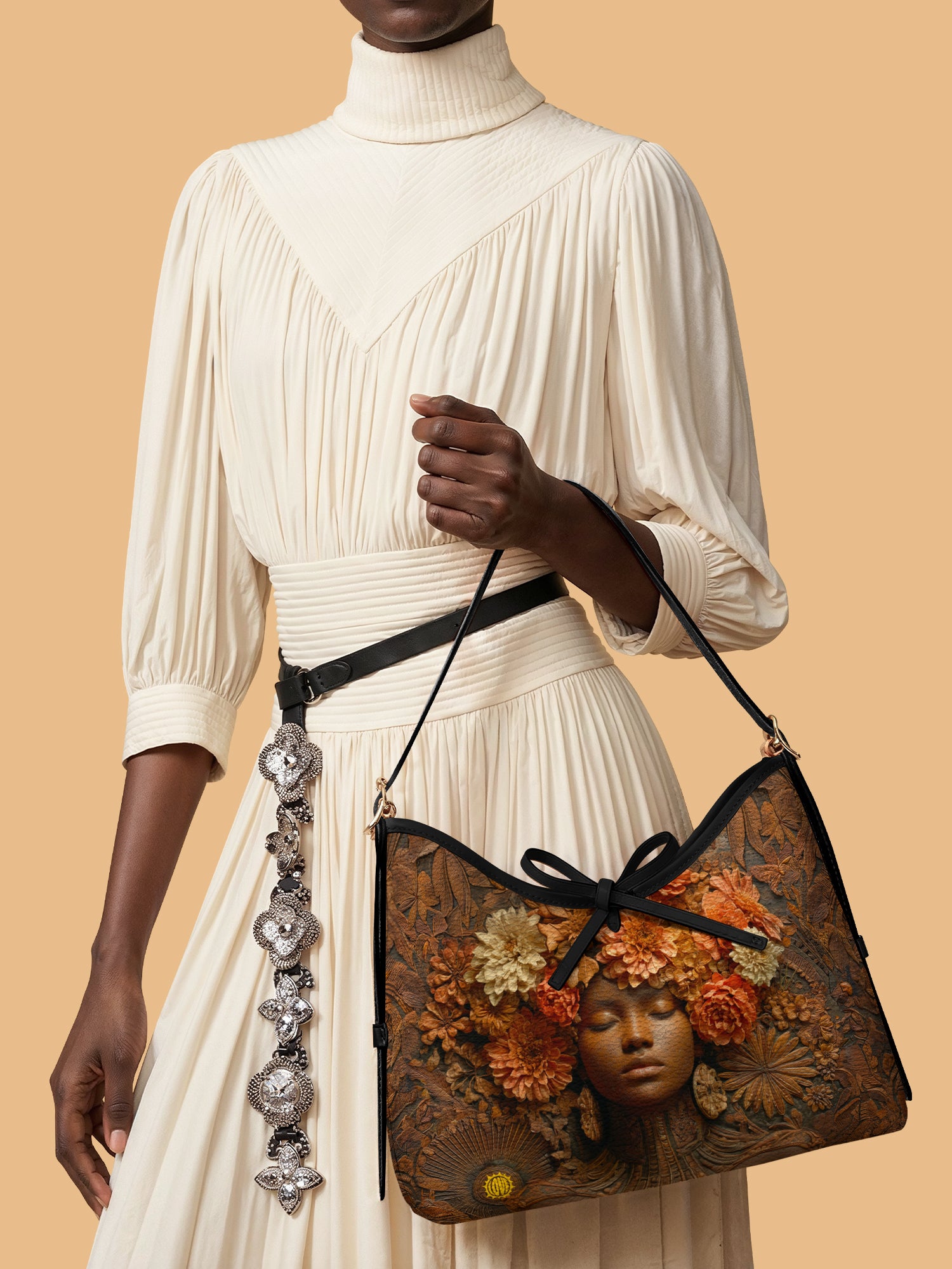 Afro Flora Bowline Hobo Bag QR0TV107