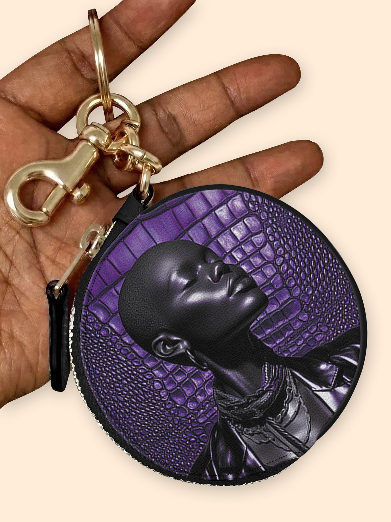 Aurora Kingdom Circular Coin Pouch Bag Charm QR0XD648