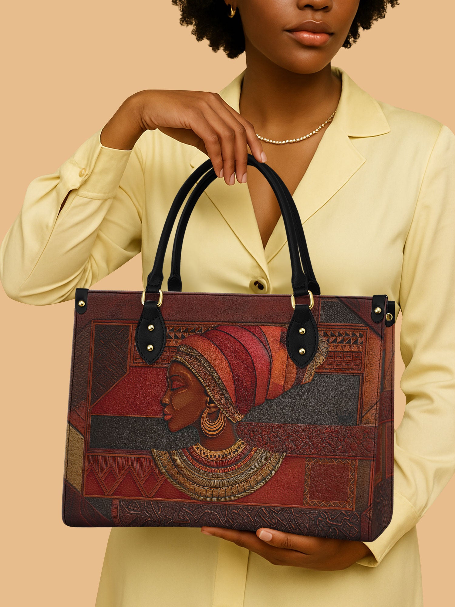 Regal Ember Premium Leather Handbag QR0XD511