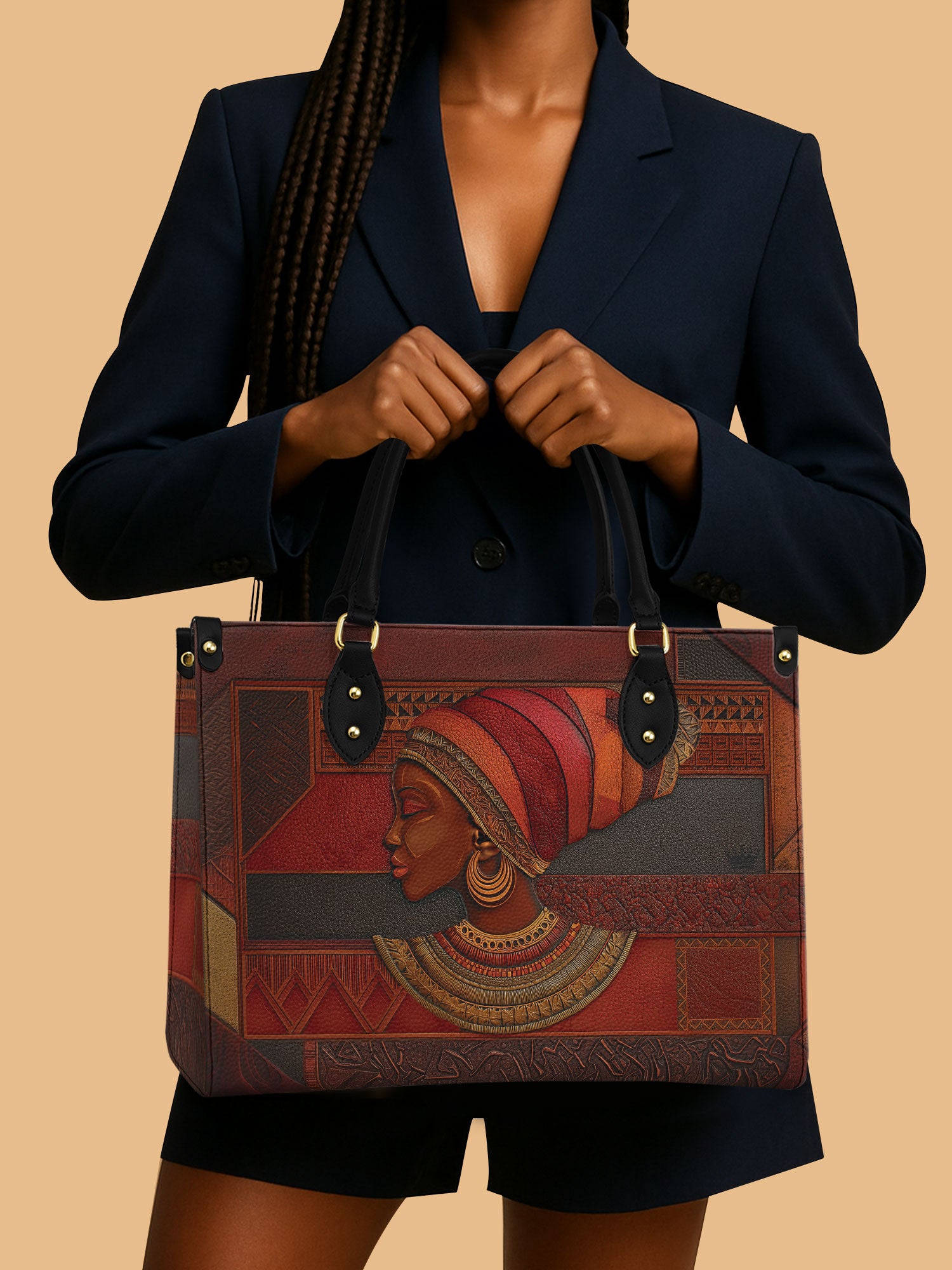 Regal Ember Premium Leather Handbag QR0XD511