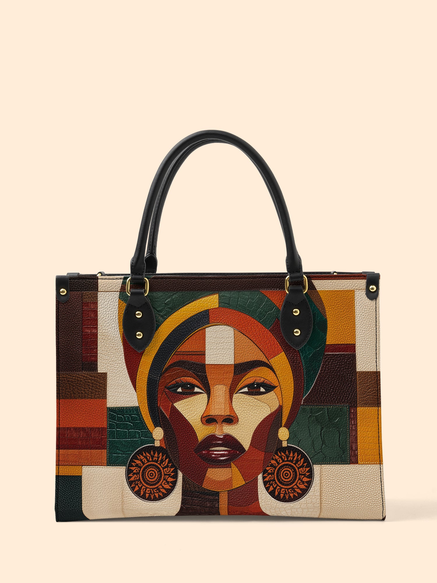 Rooted Mosaic Premium Leather Handbag QR0XD599