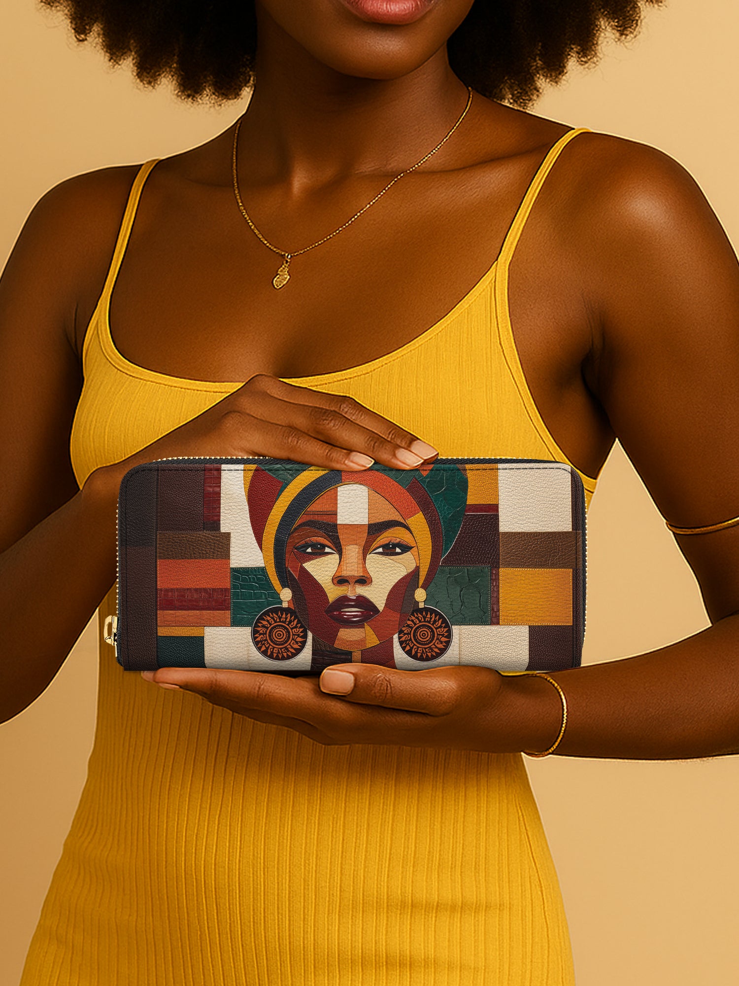 Rooted Mosaic Slimline Zippy Wallet QR0XD601