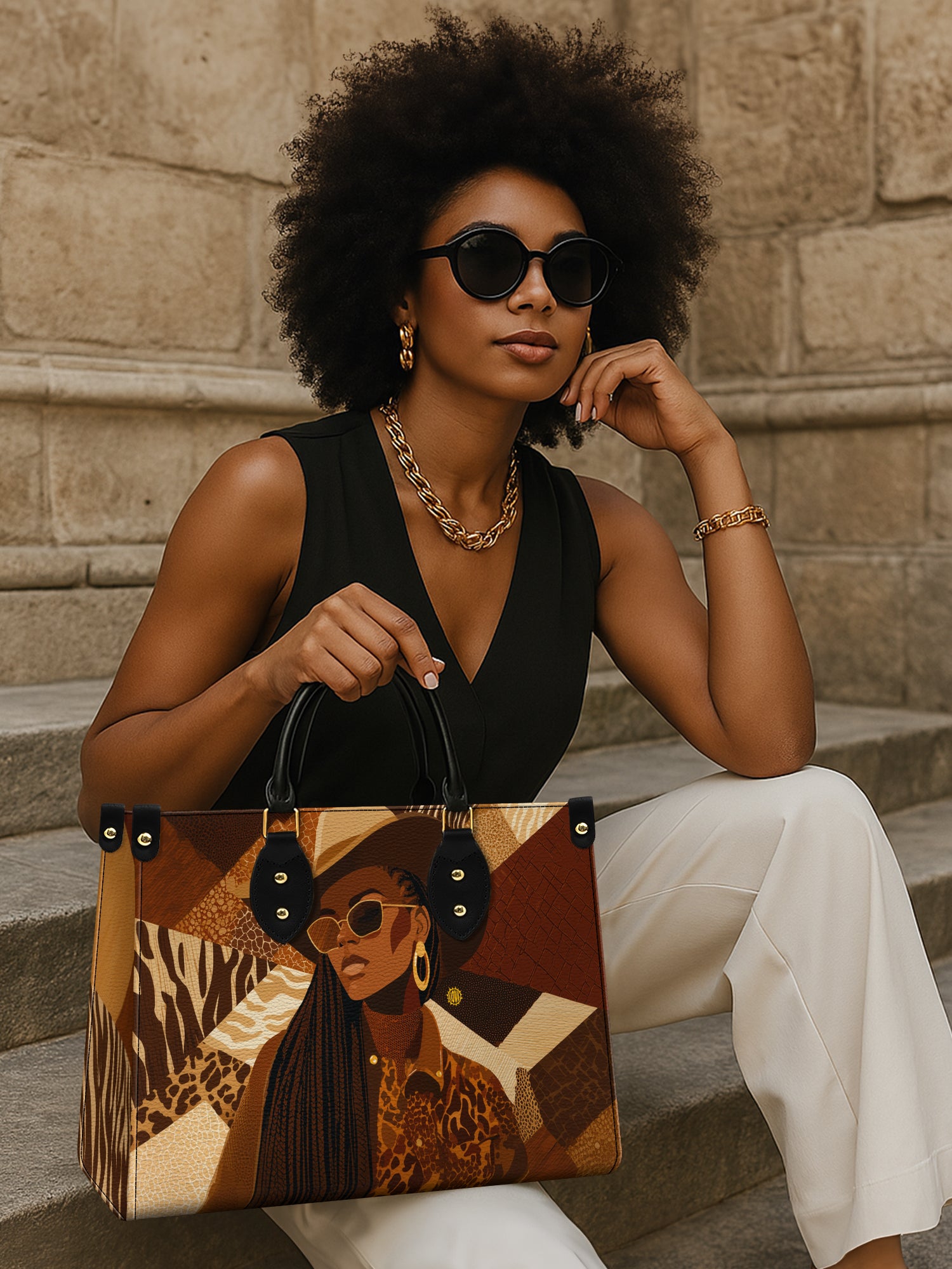 Wild Honey Queen Premium Leather Handbag QR0TD550