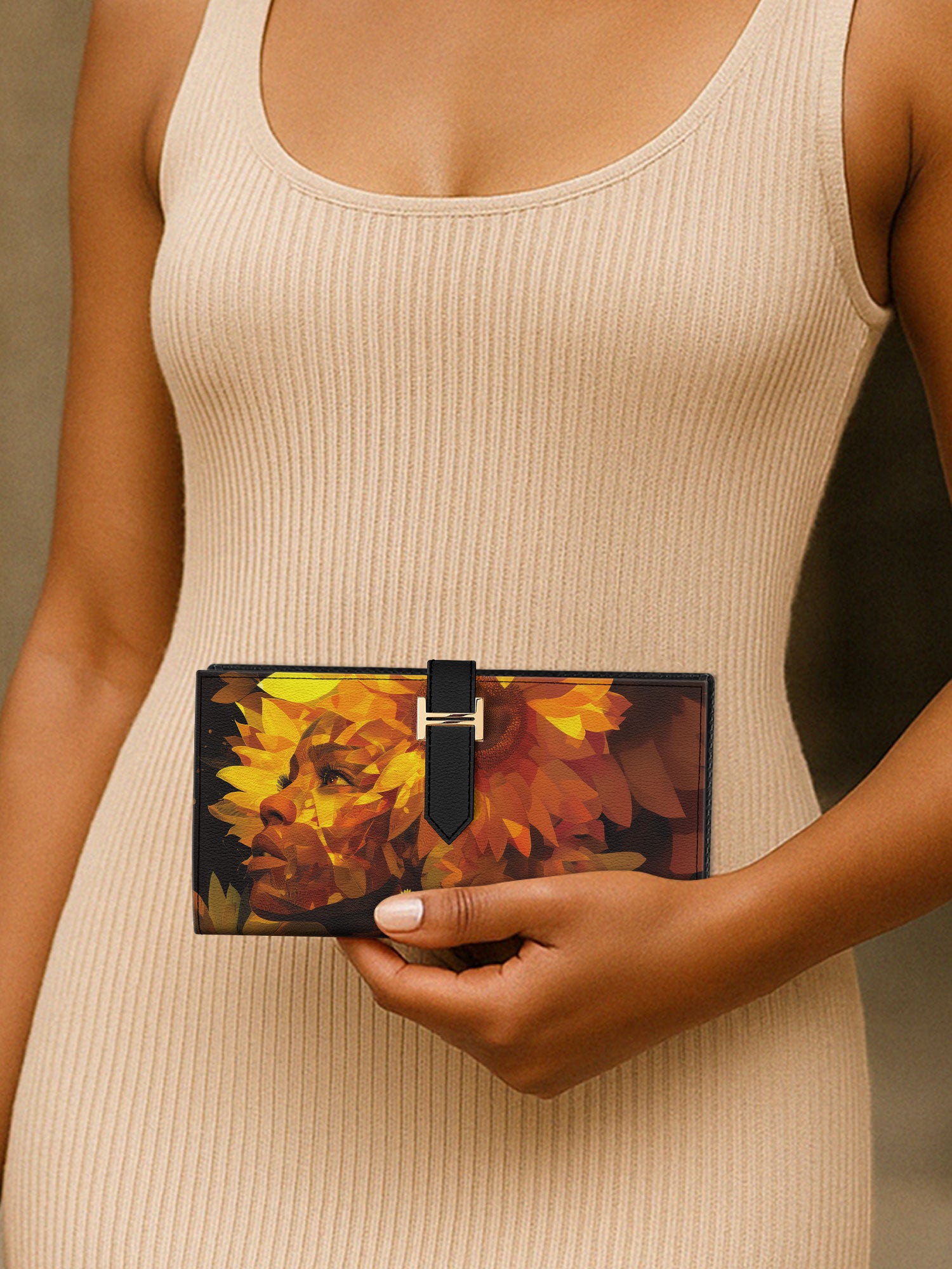 Sunflower Aura Tab Closure Wallet
