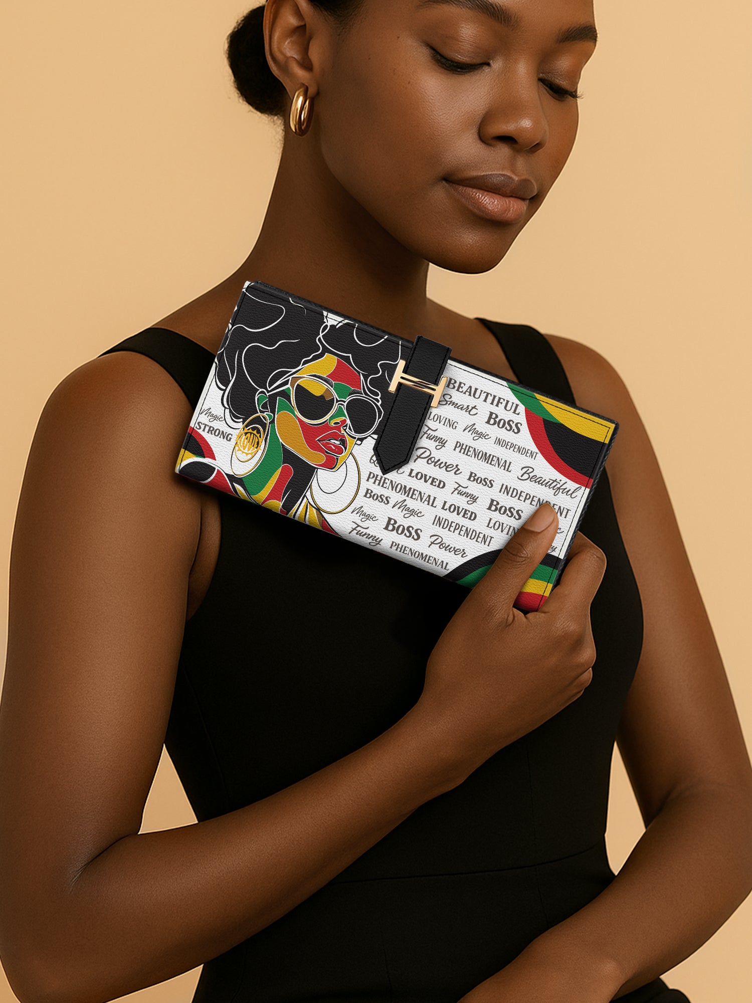 Queen Vibes Tab Closure Wallet QR0TL001