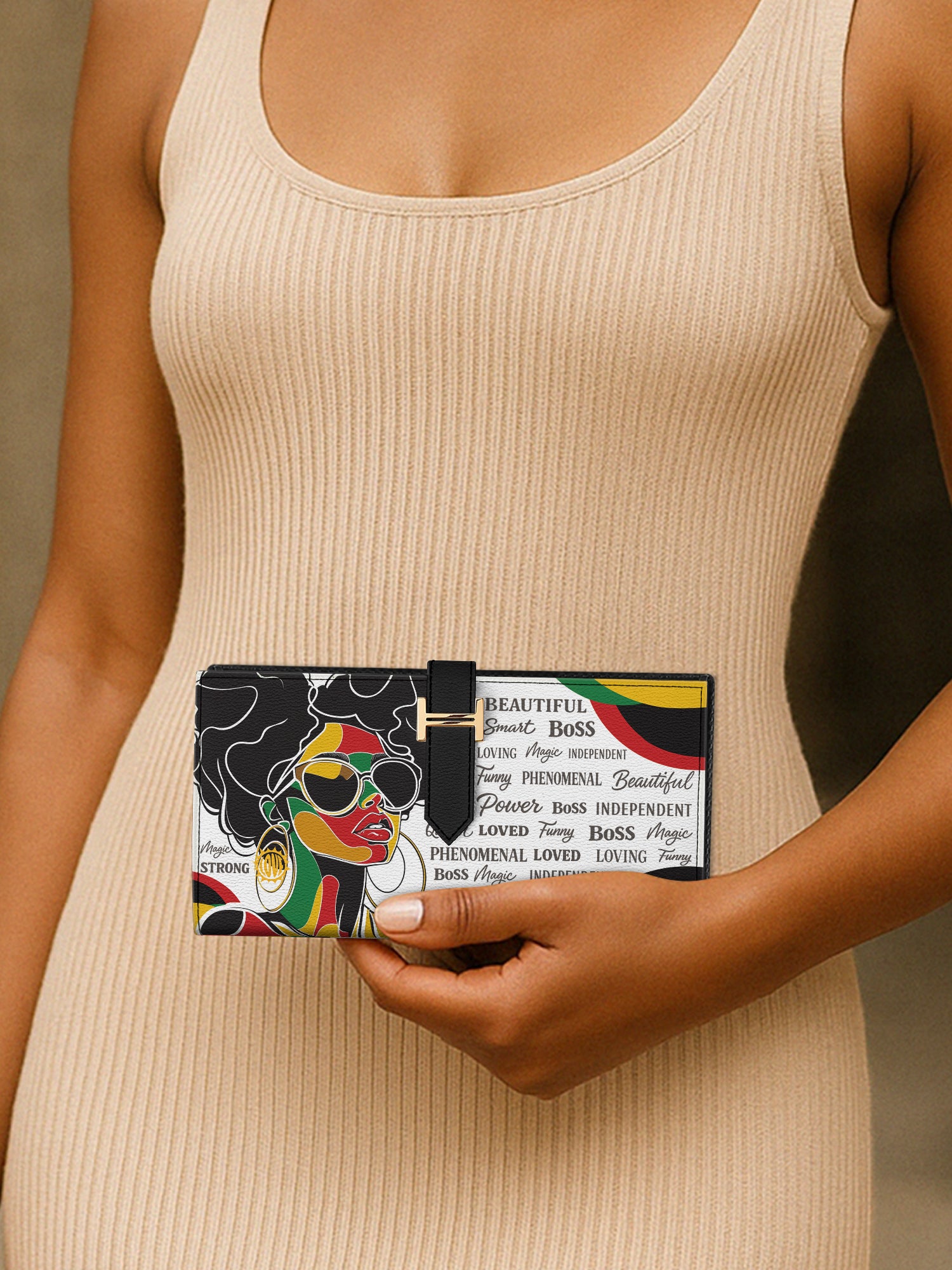 Queen Vibes Tab Closure Wallet QR0TL001