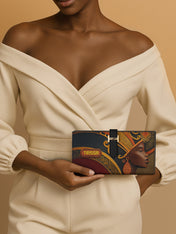 Ebony Reign Tab Closure Wallet