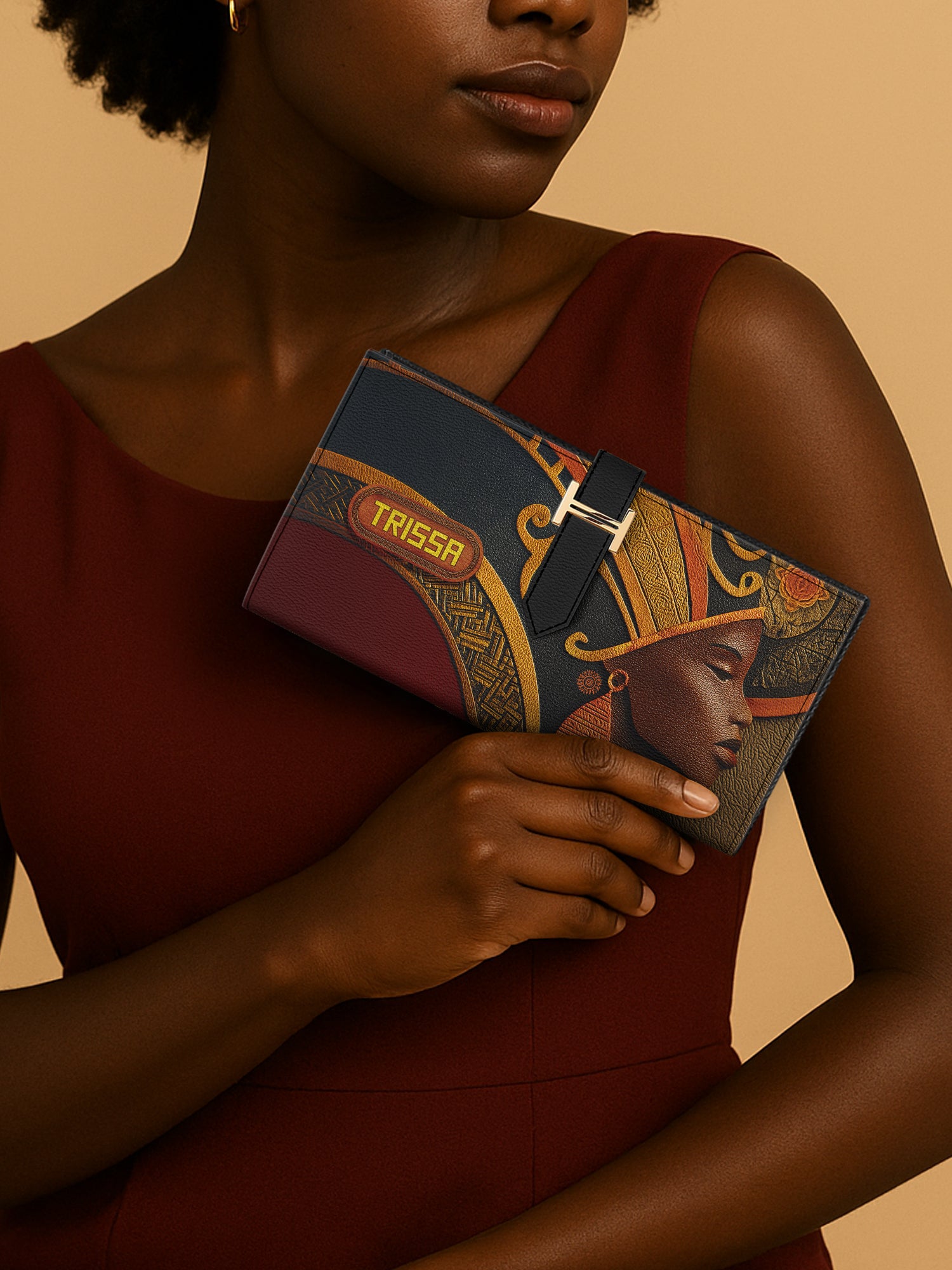 Ebony Reign Tab Closure Wallet