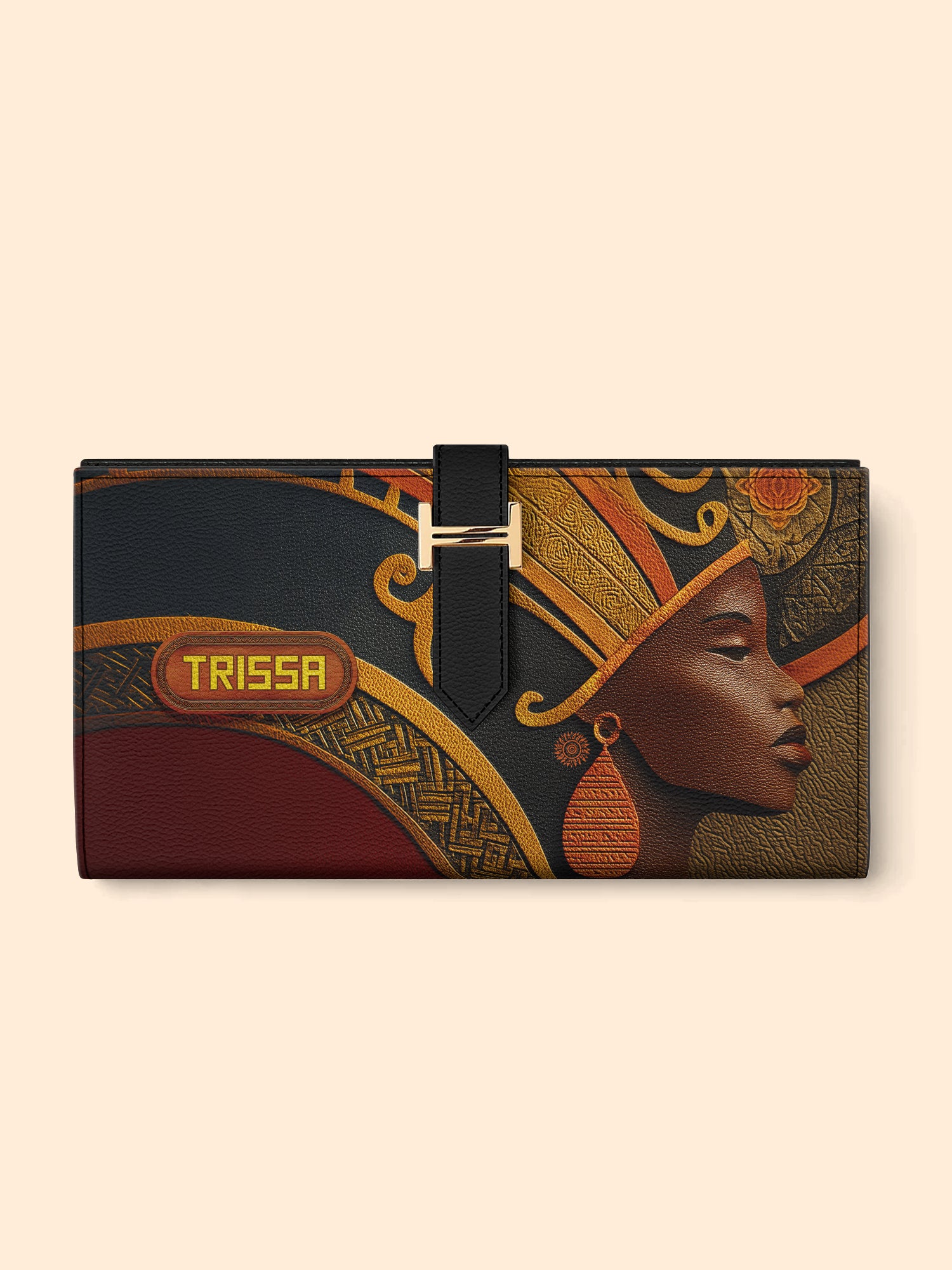 Ebony Reign Tab Closure Wallet