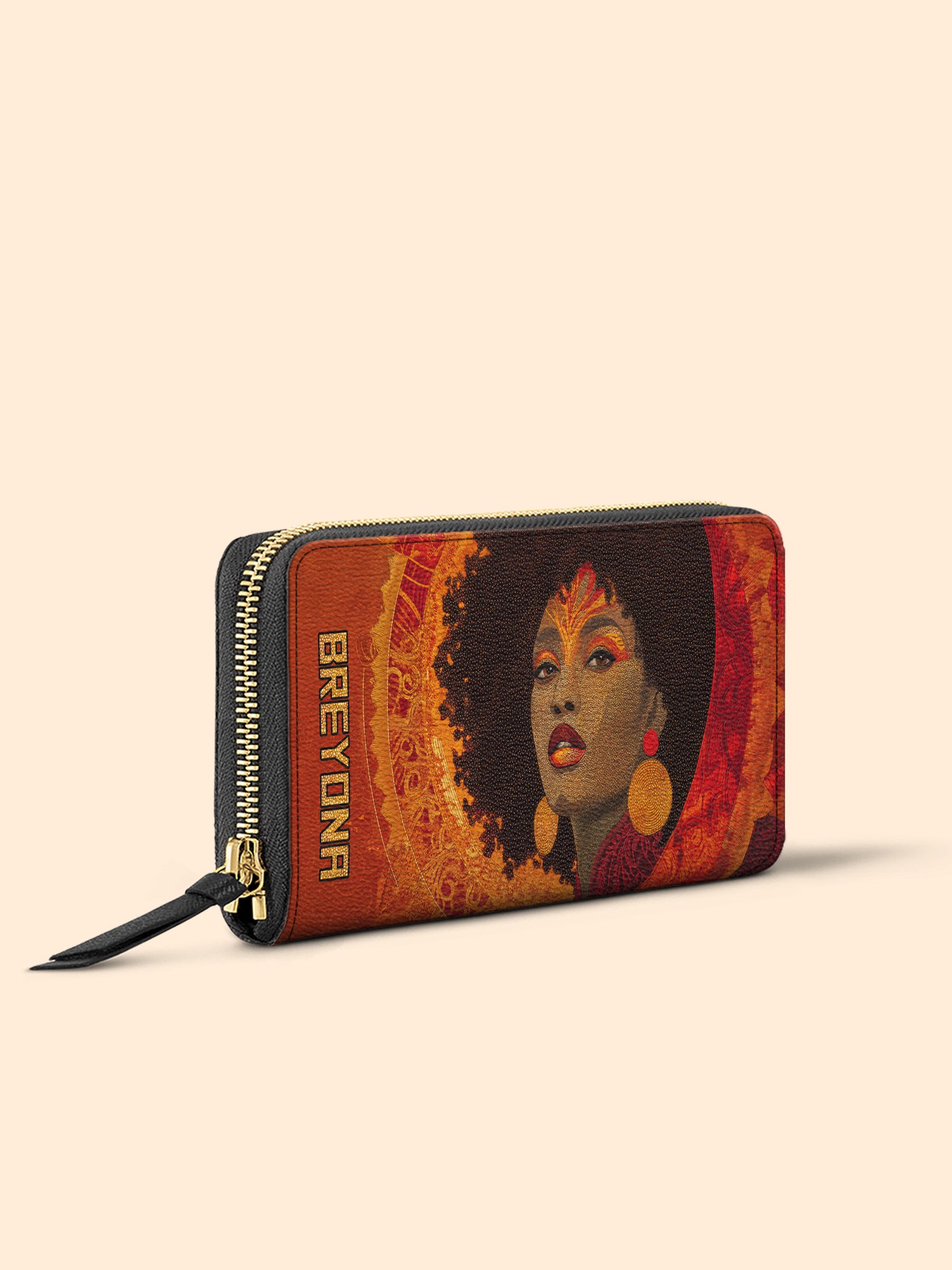 Noir Bloom Slimline Zippy Wallet