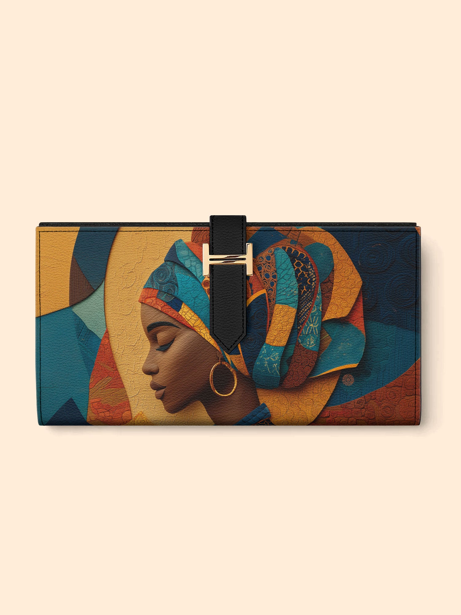 Melanated Muse Tab Closure Wallet QR0HH002