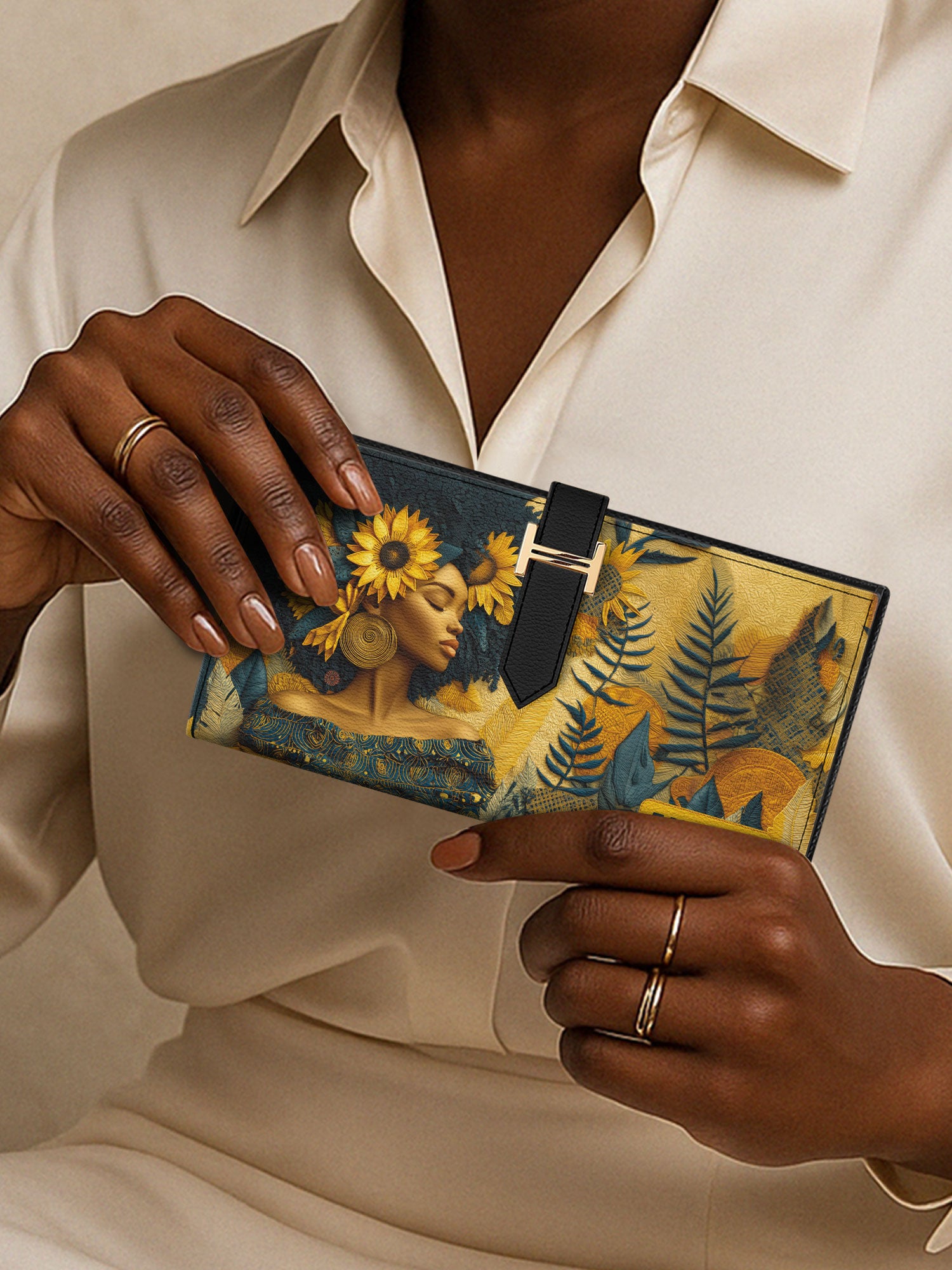Serene Glory Tab Closure Wallet
