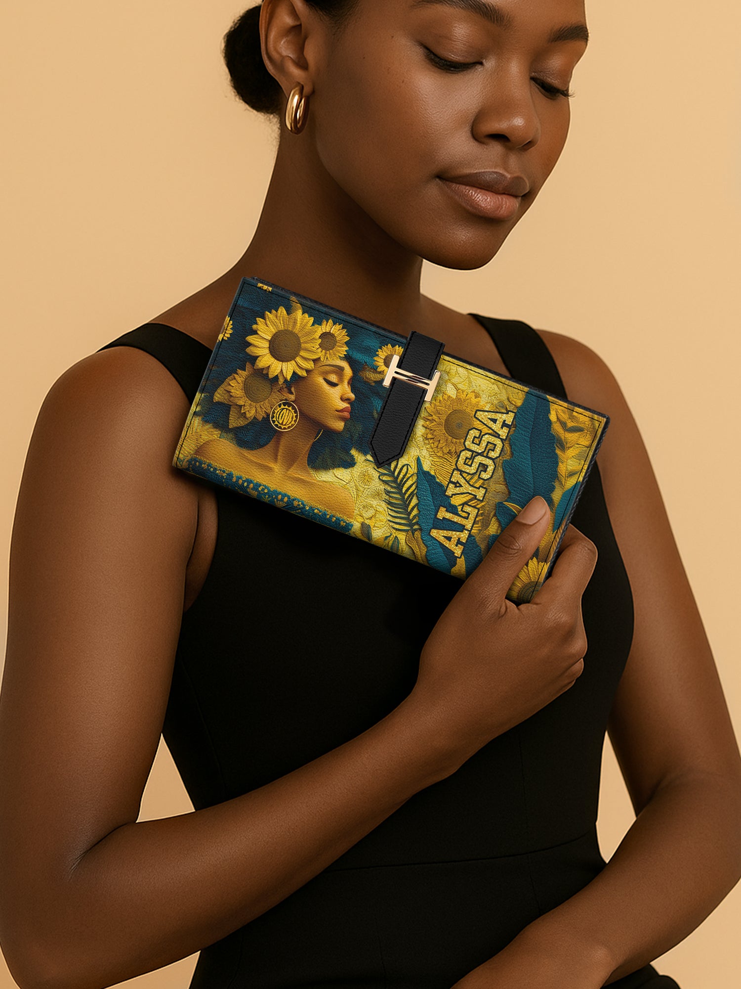 Sunflower Grace Tab Closure Wallet
