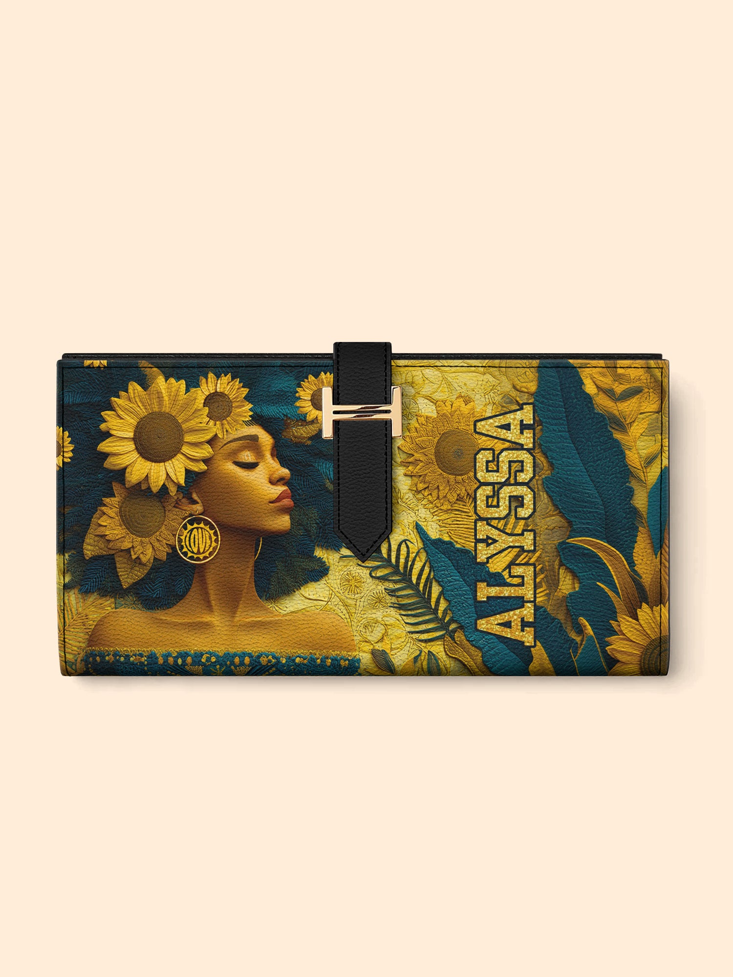 Sunflower Grace Tab Closure Wallet