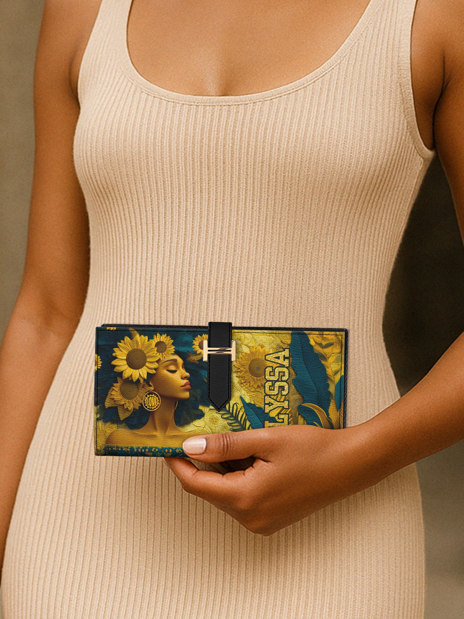Sunflower Grace Tab Closure Wallet