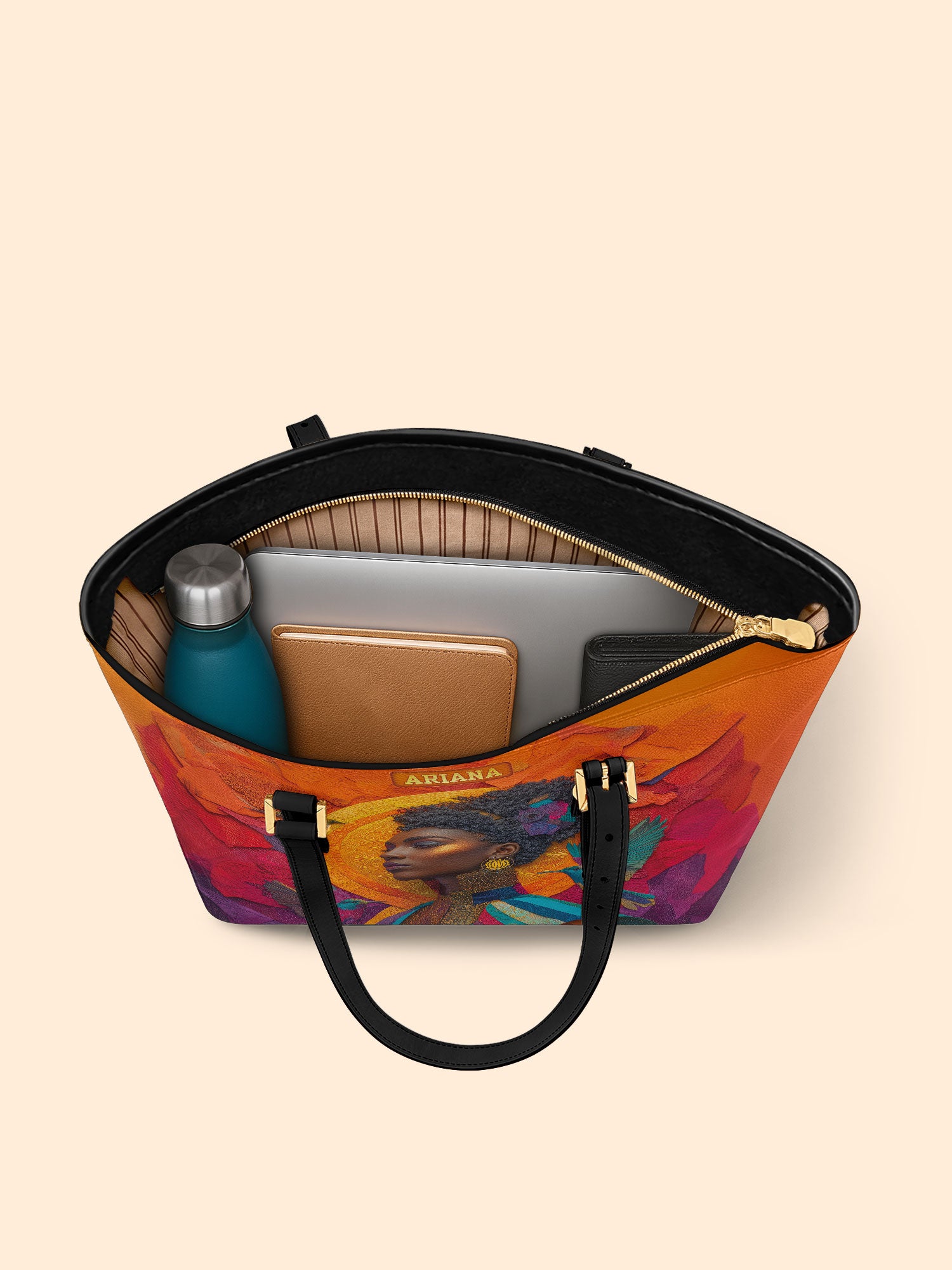 Elegance in Flight Sleek Leather Tote