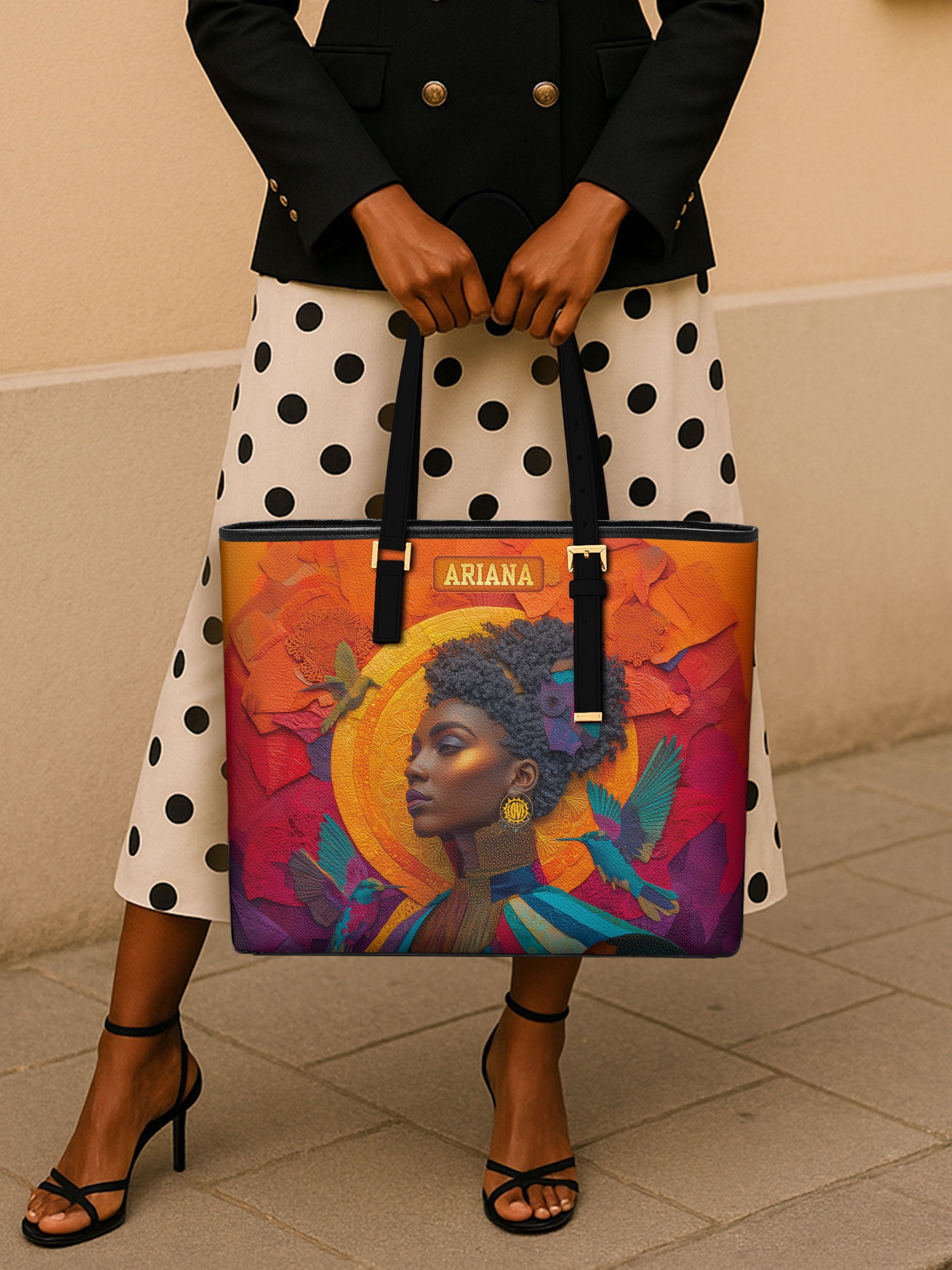 Elegance in Flight Sleek Leather Tote