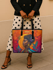 Elegance in Flight Sleek Leather Tote