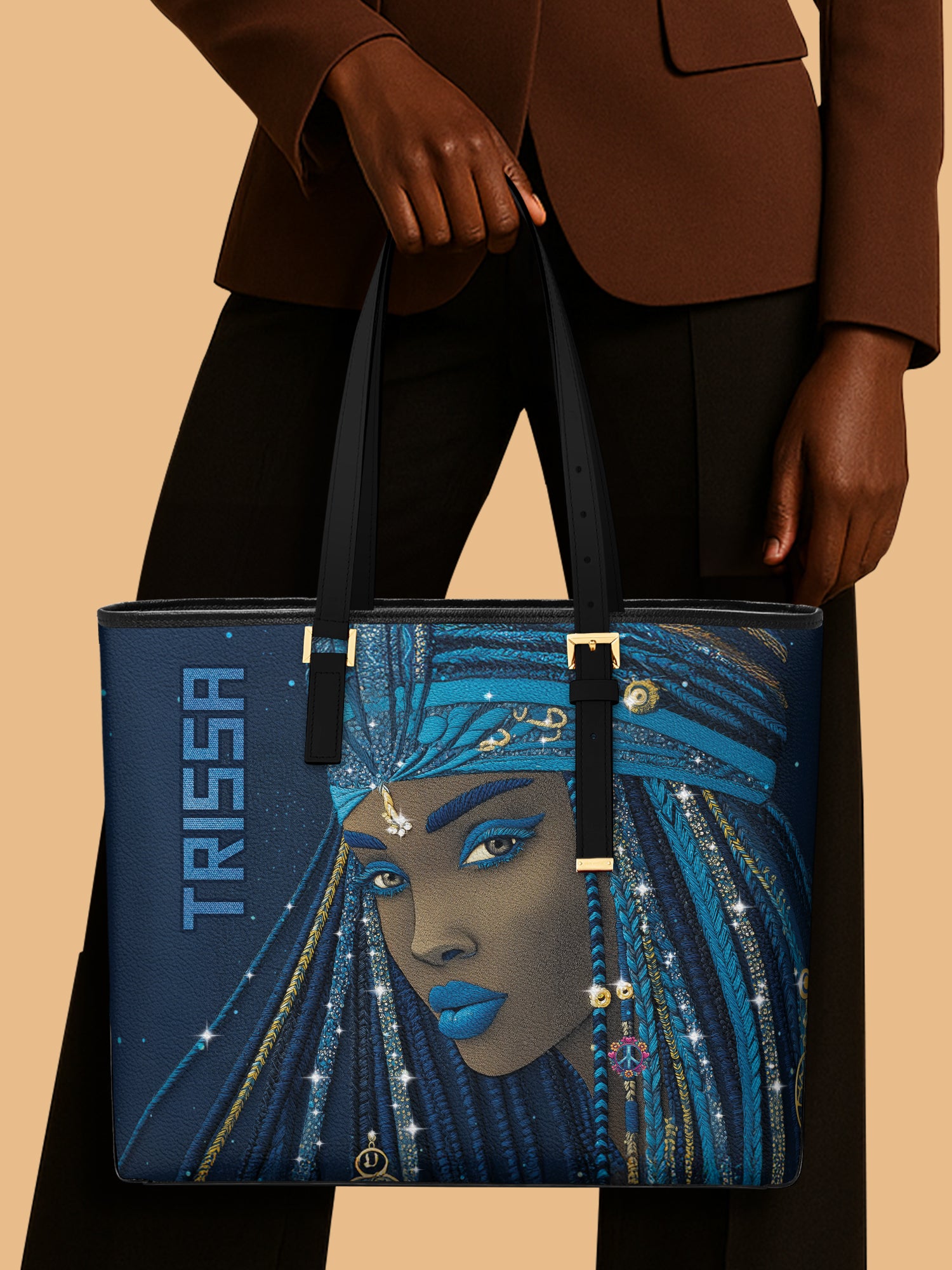 Sable Threads Sleek Leather Tote