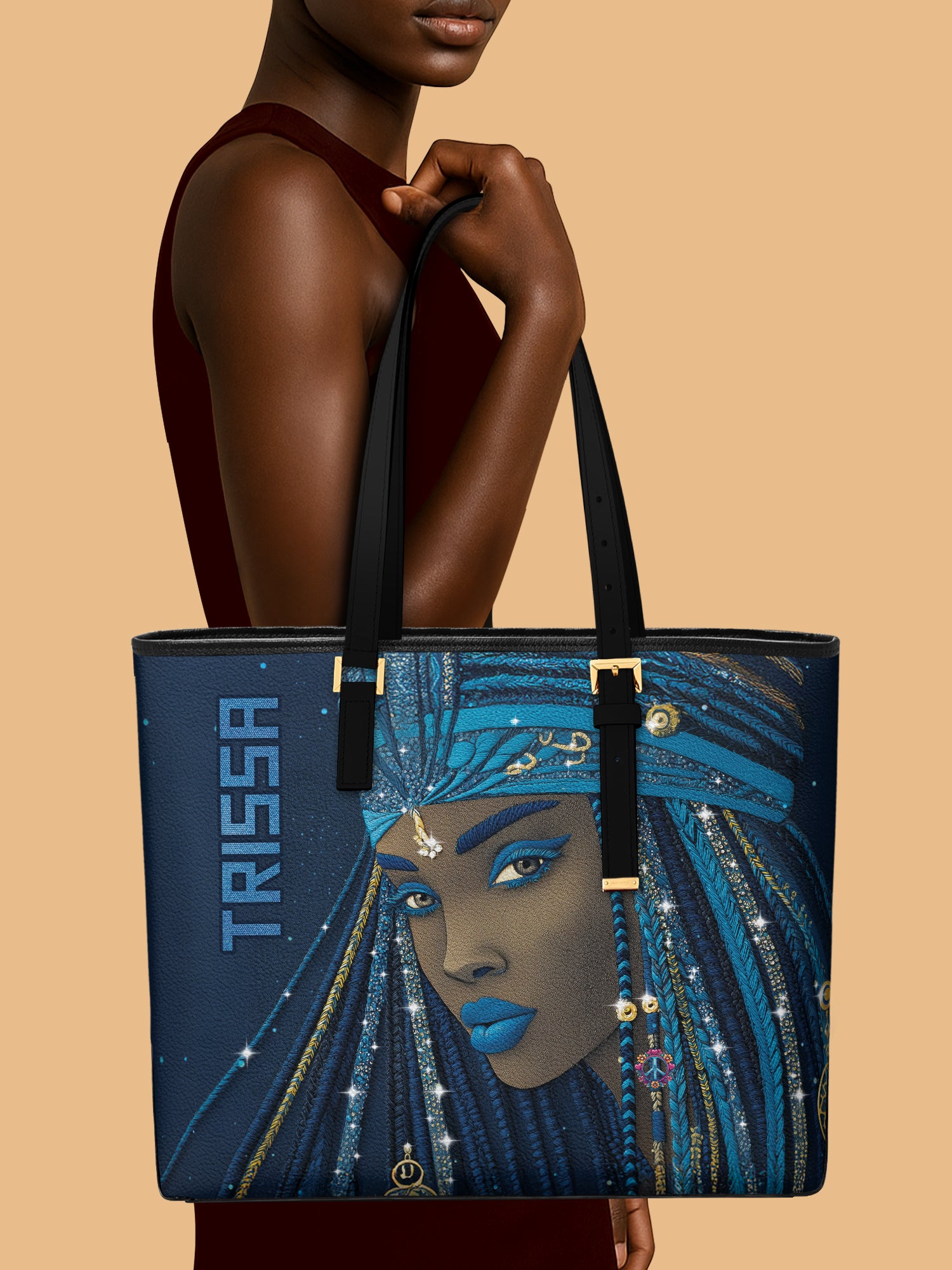 Sable Threads Sleek Leather Tote