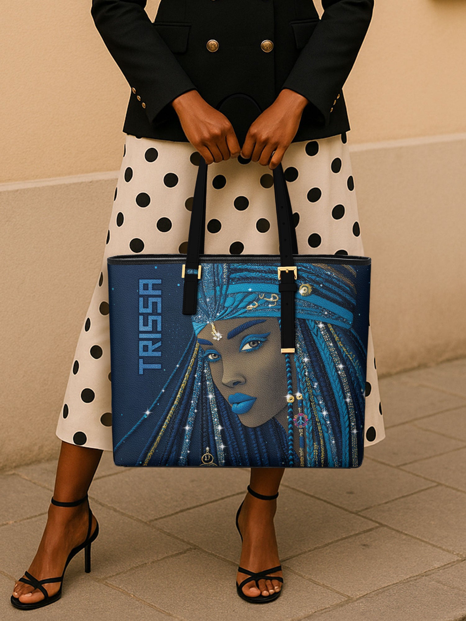 Sable Threads Sleek Leather Tote