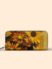 Golden Glare Slimline Zippy Wallet