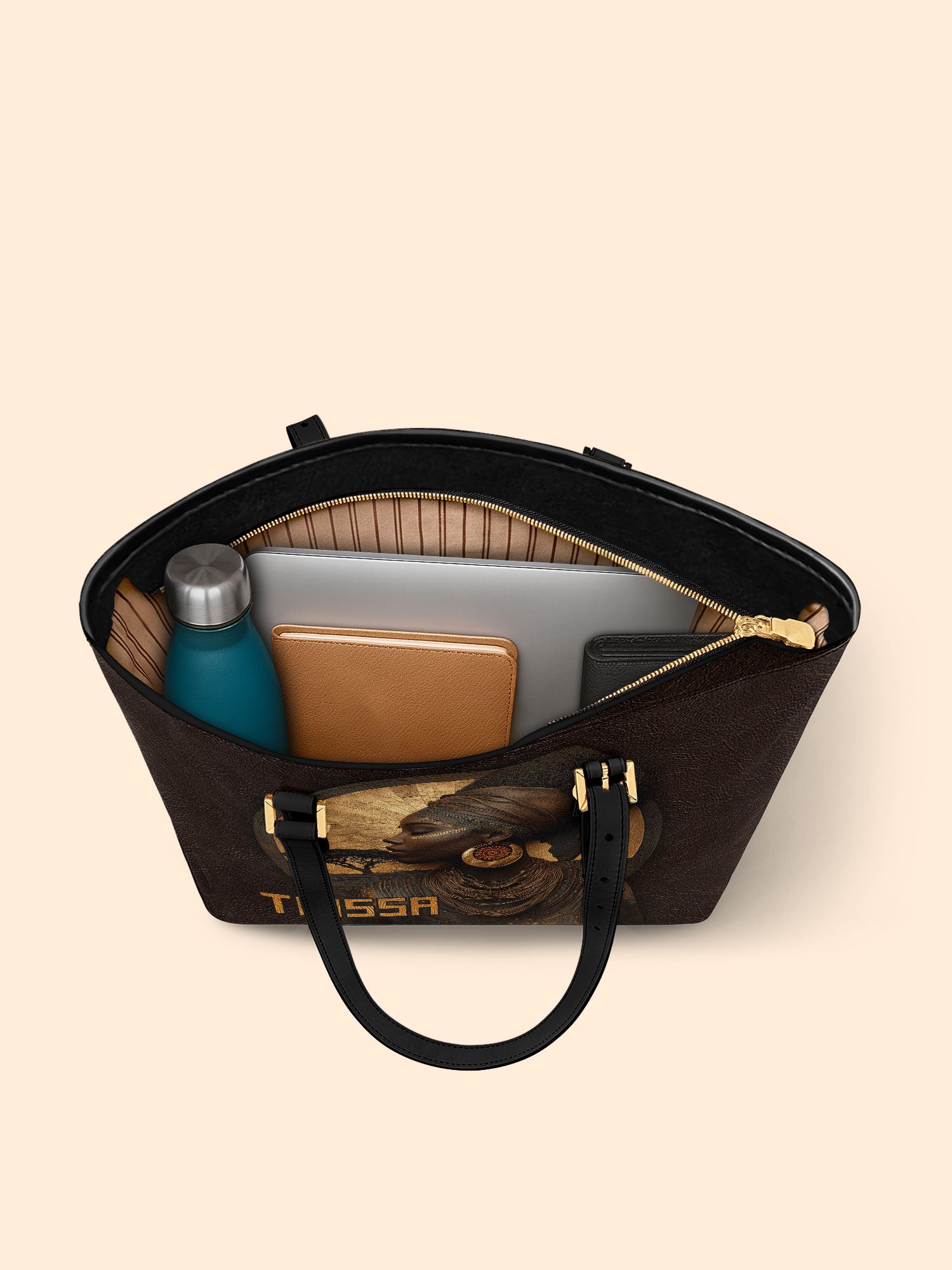 Africa's Spirit Sleek Leather Tote