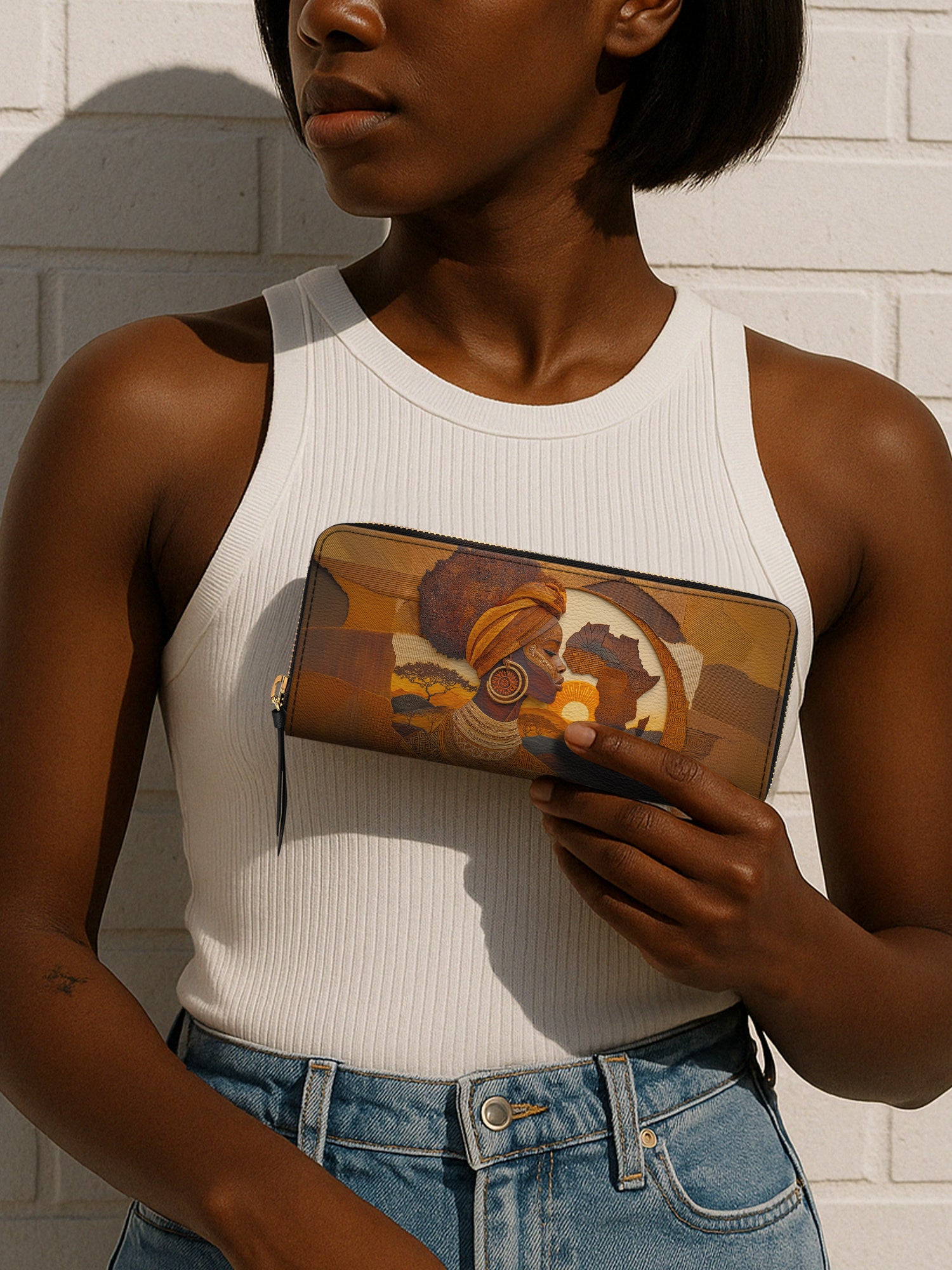 Roots of Africa Slimline Zippy Wallet QR0TD011