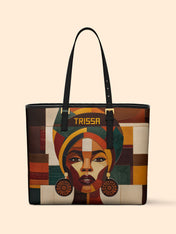 Rooted Mosaic Sleek Leather Tote