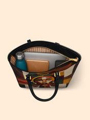 Rooted Mosaic Sleek Leather Tote