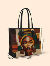 Rooted Mosaic Sleek Leather Tote