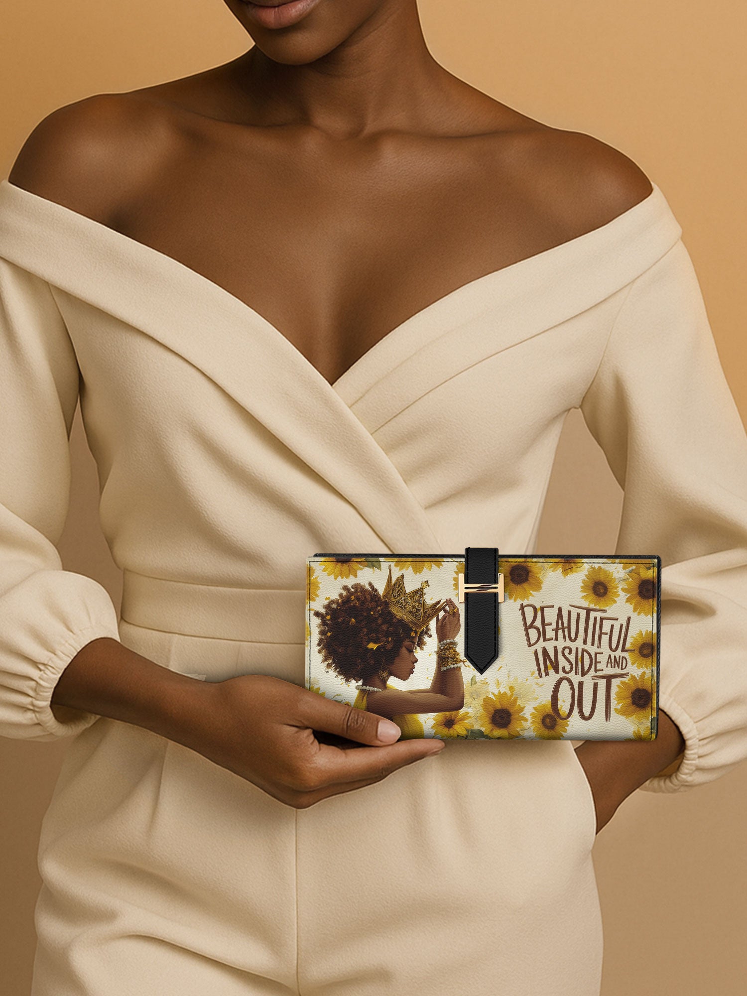 Sunflower Queen Tab Closure Wallet QR0HH008