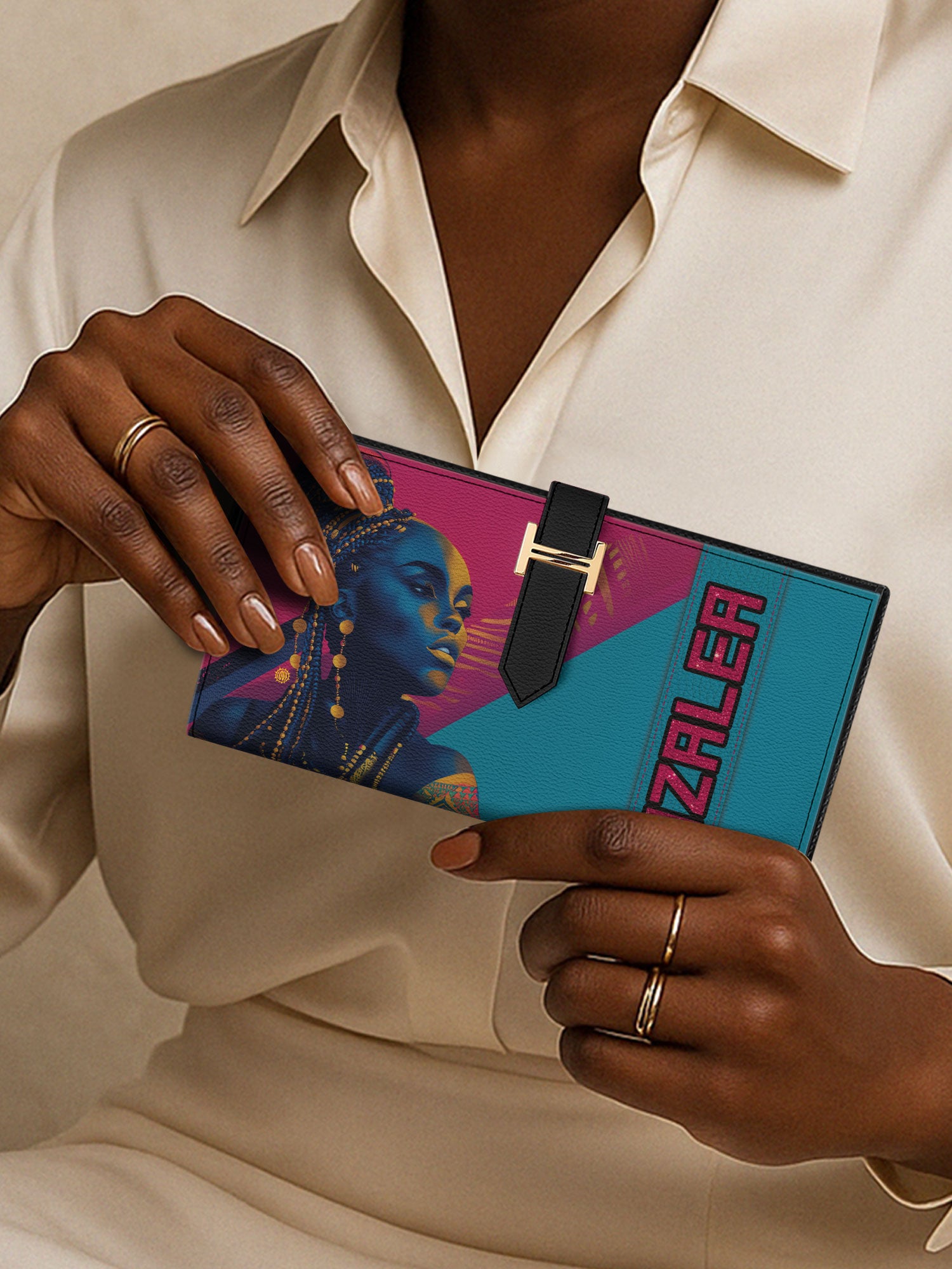 Unleashed Locs Tab Closure Wallet