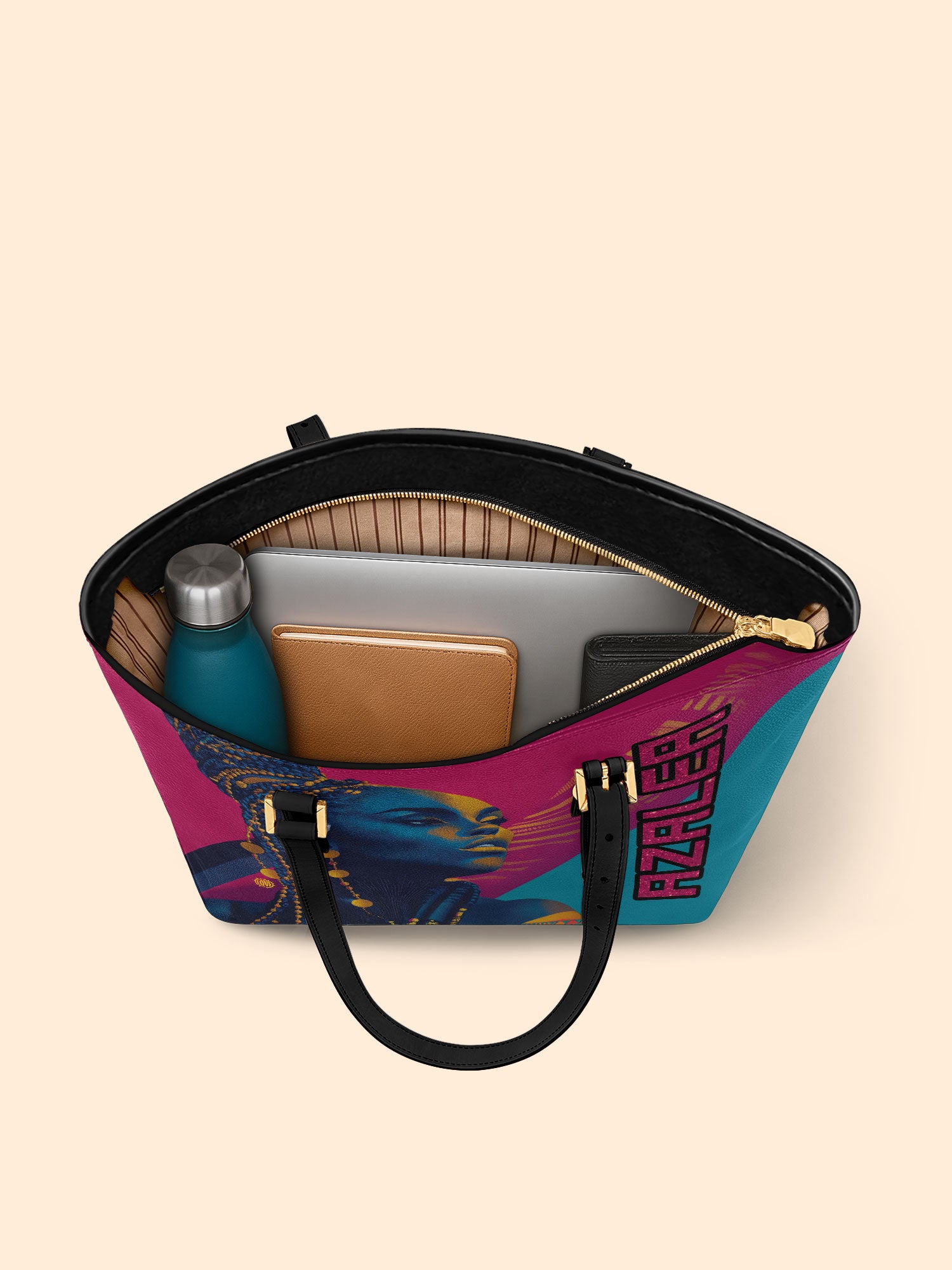Unleashed Locs Sleek Leather Tote