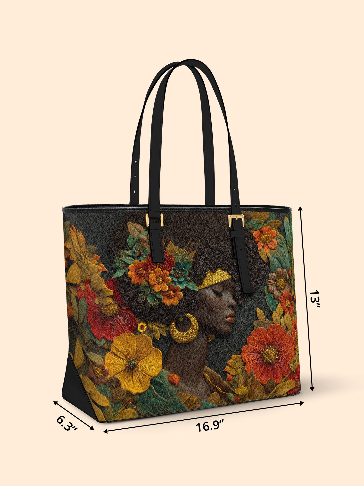Golden Silence Sleek Leather Tote QR0XD025