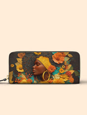 Crowned In Bloom Slimline Zippy Wallet QR0XD032