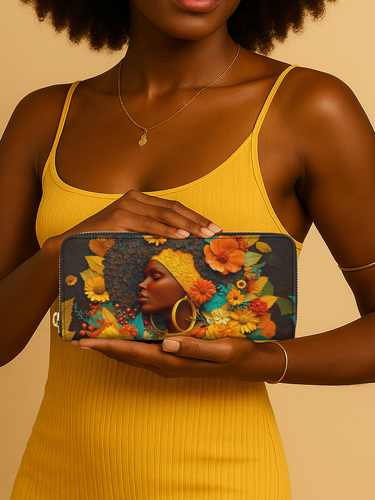Crowned In Bloom Slimline Zippy Wallet QR0XD032