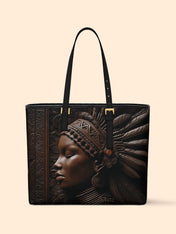 Back To Africa Sleek Leather Tote QR0XD028