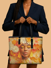 Petal Reverie Sleek Leather Tote QR0TV006