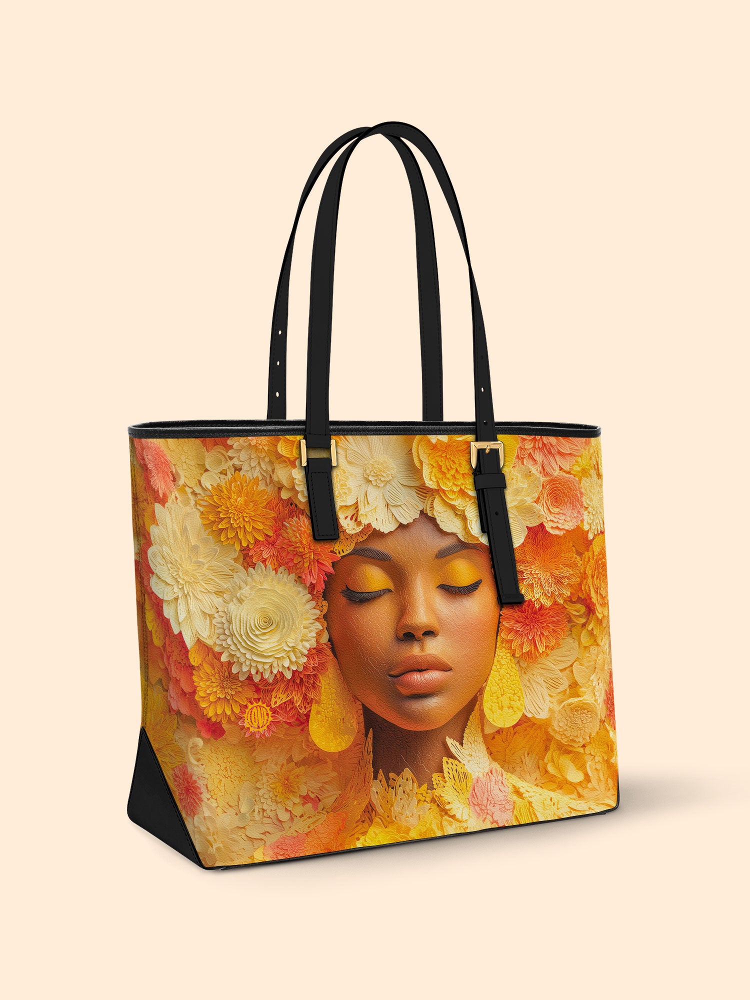 Petal Reverie Sleek Leather Tote QR0TV006