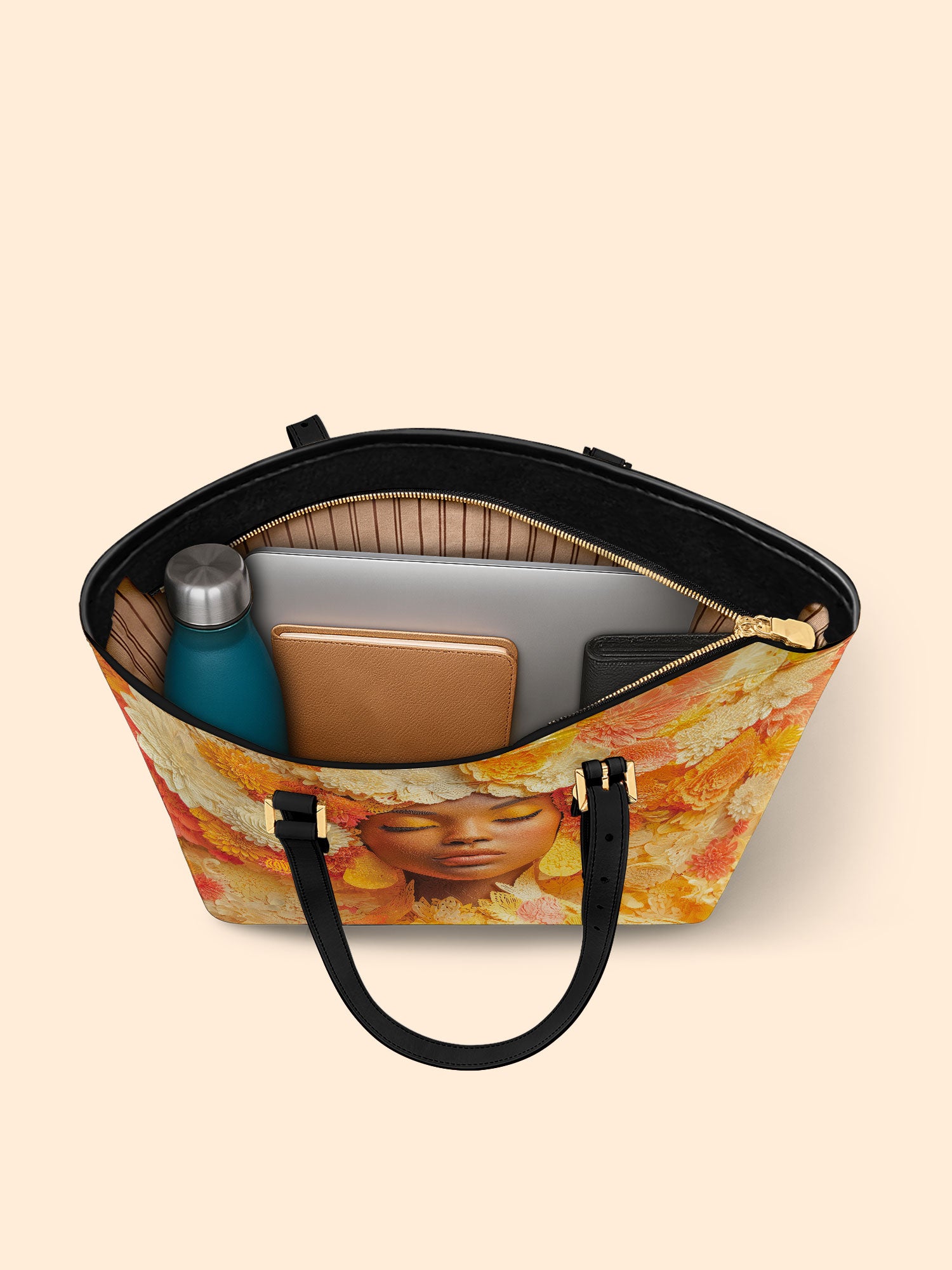 Petal Reverie Sleek Leather Tote QR0TV006