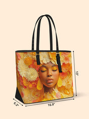 Petal Reverie Sleek Leather Tote QR0TV006
