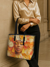 Petal Reverie Sleek Leather Tote QR0TV006