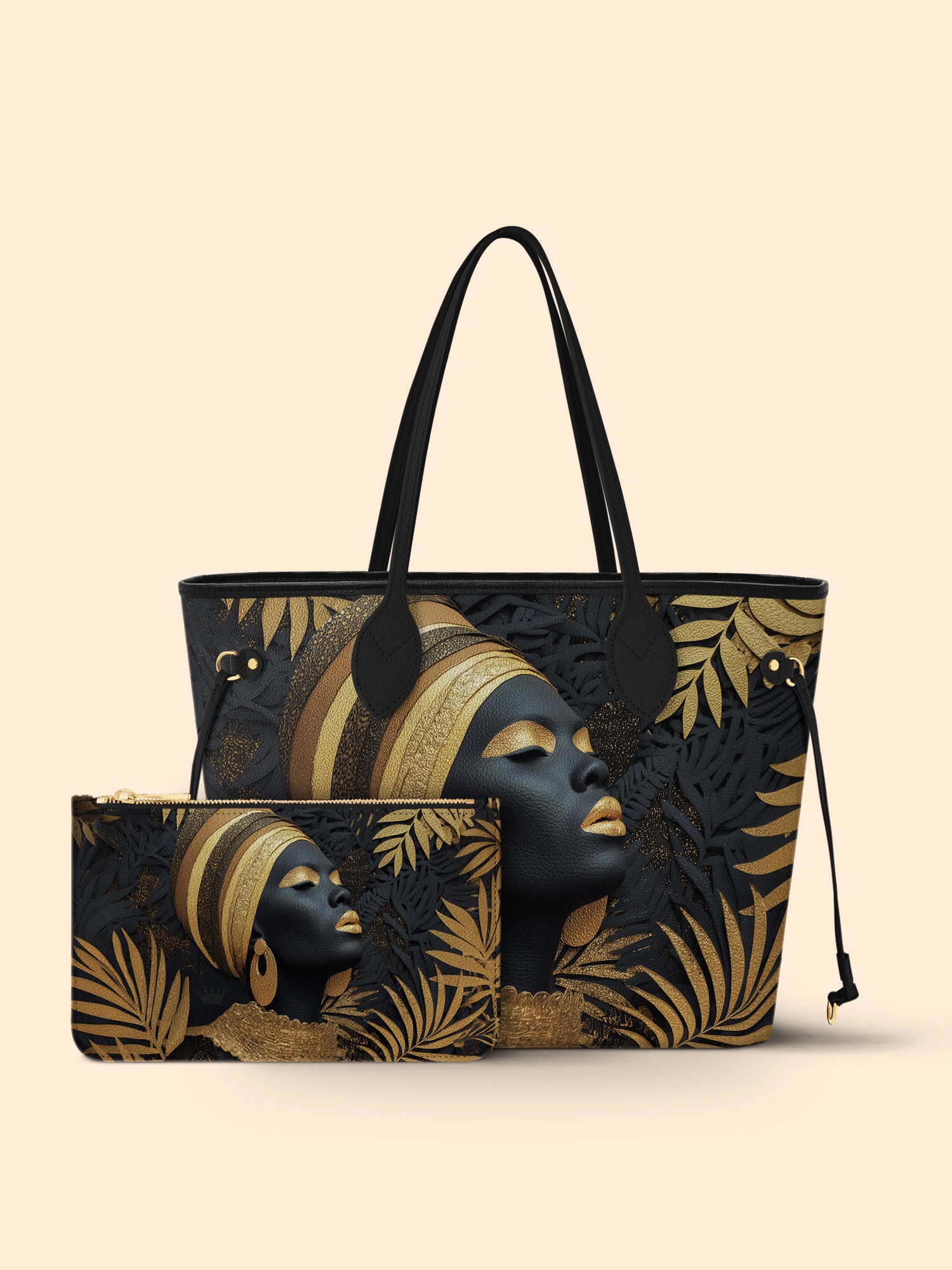 Ebony Majesty Classic Shopper Tote QR0TD024