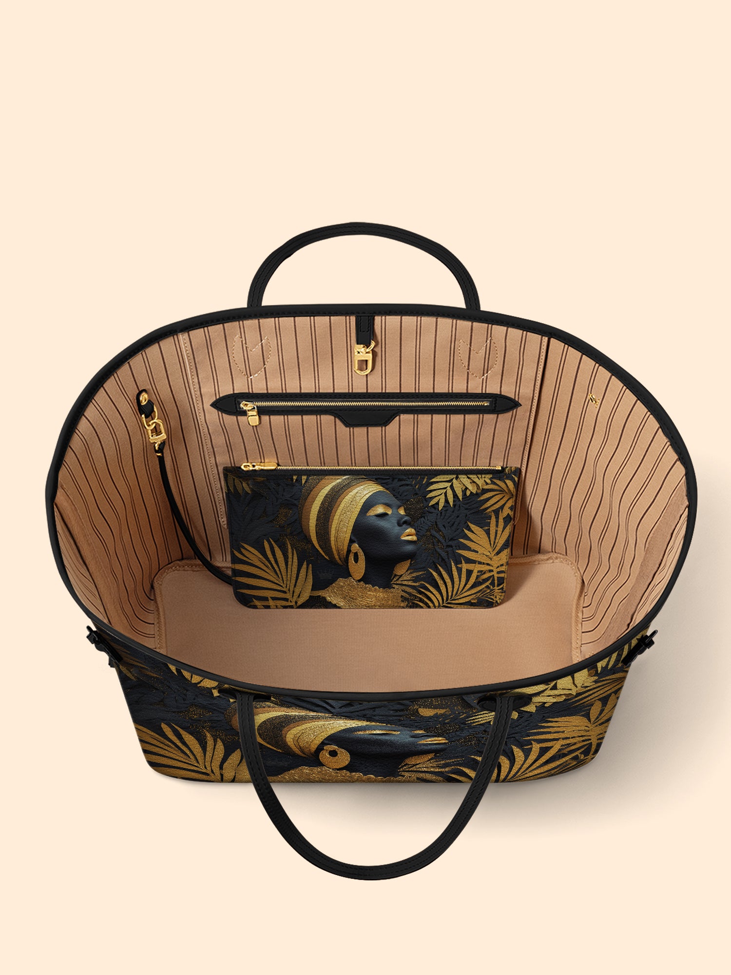 Ebony Majesty Classic Shopper Tote QR0TD024