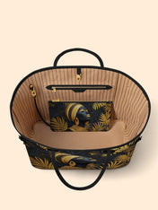 Ebony Majesty Classic Shopper Tote QR0TD024