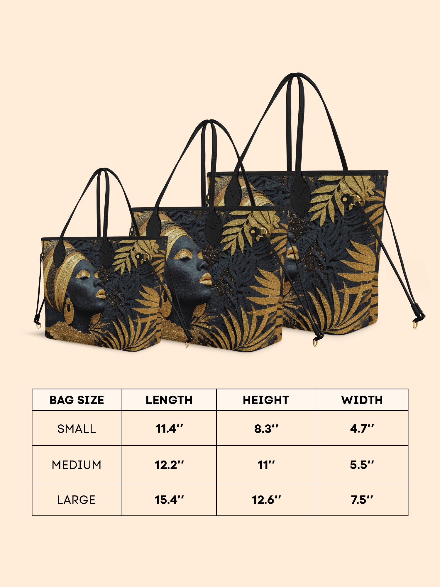Ebony Majesty Classic Shopper Tote QR0TD024