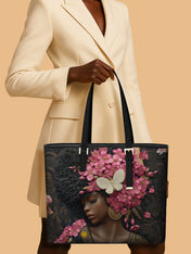 Blossom Queen Sleek Leather Tote QR0HH016