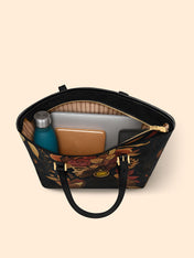 Flora Obscura Sleek Leather Tote QR0XD071