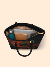 Crimson Rite Sleek Leather Tote QR0XD086